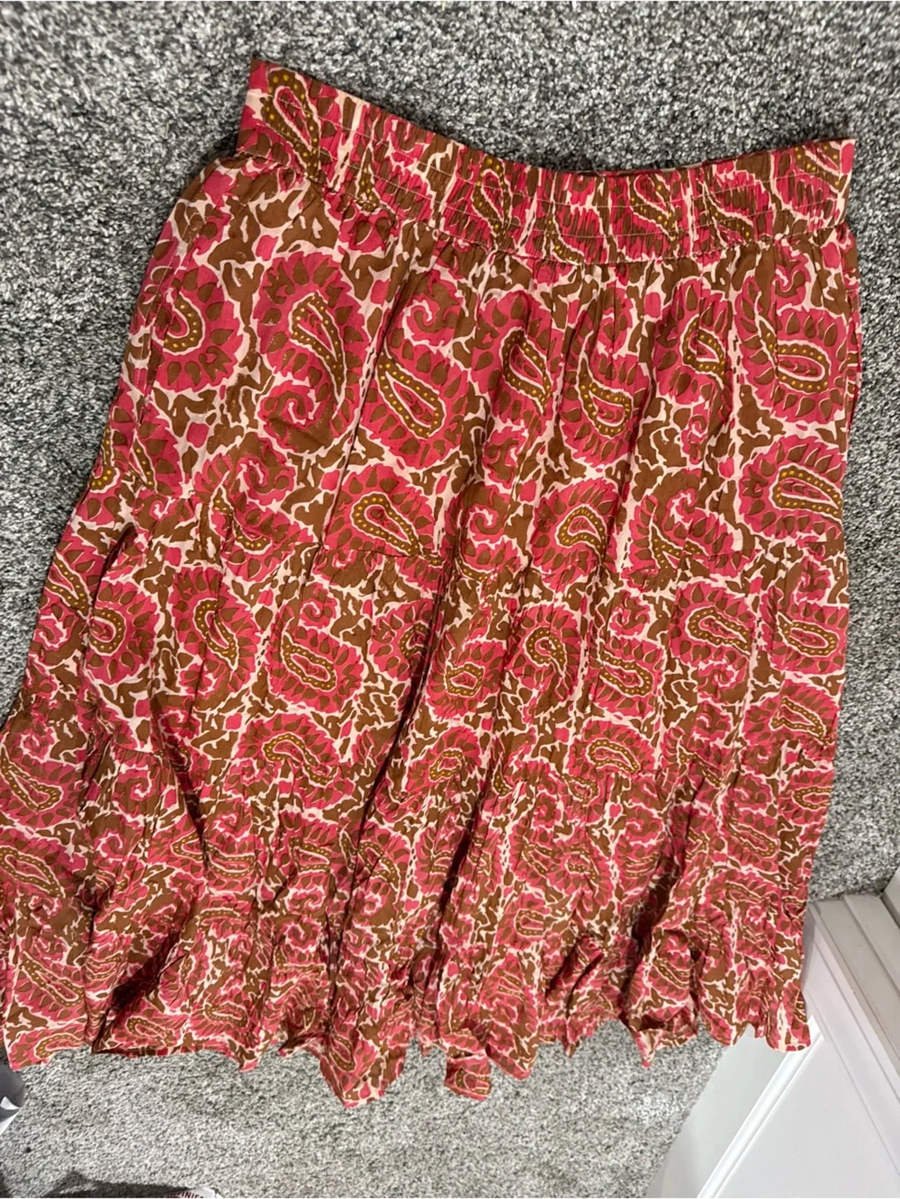 Cleobella organic cotton paisley printed skirt, size large - Picture 5 of 11